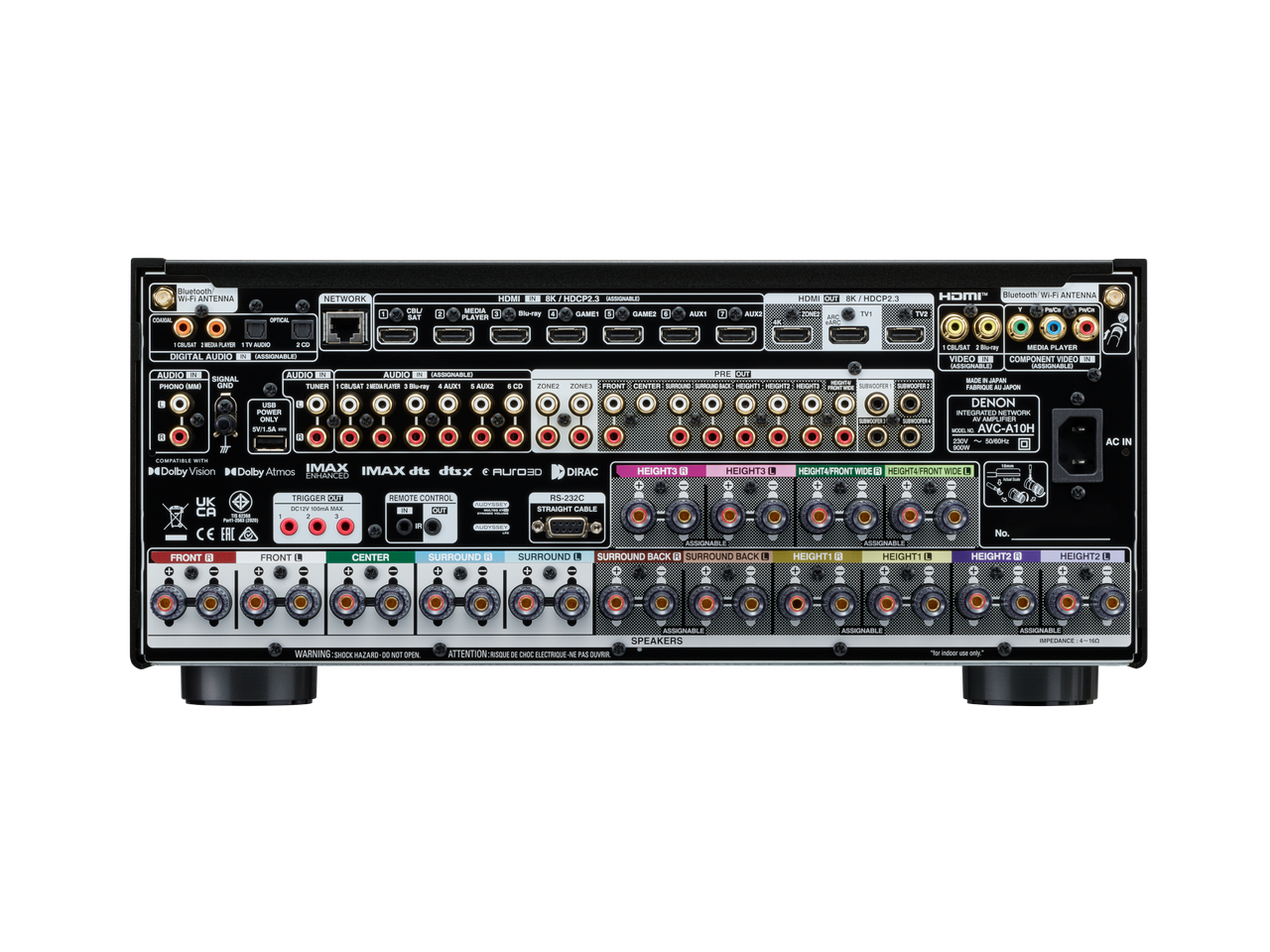 Denon AVC-A10H 13.4 Ch 8K AV Receiver with HEOS