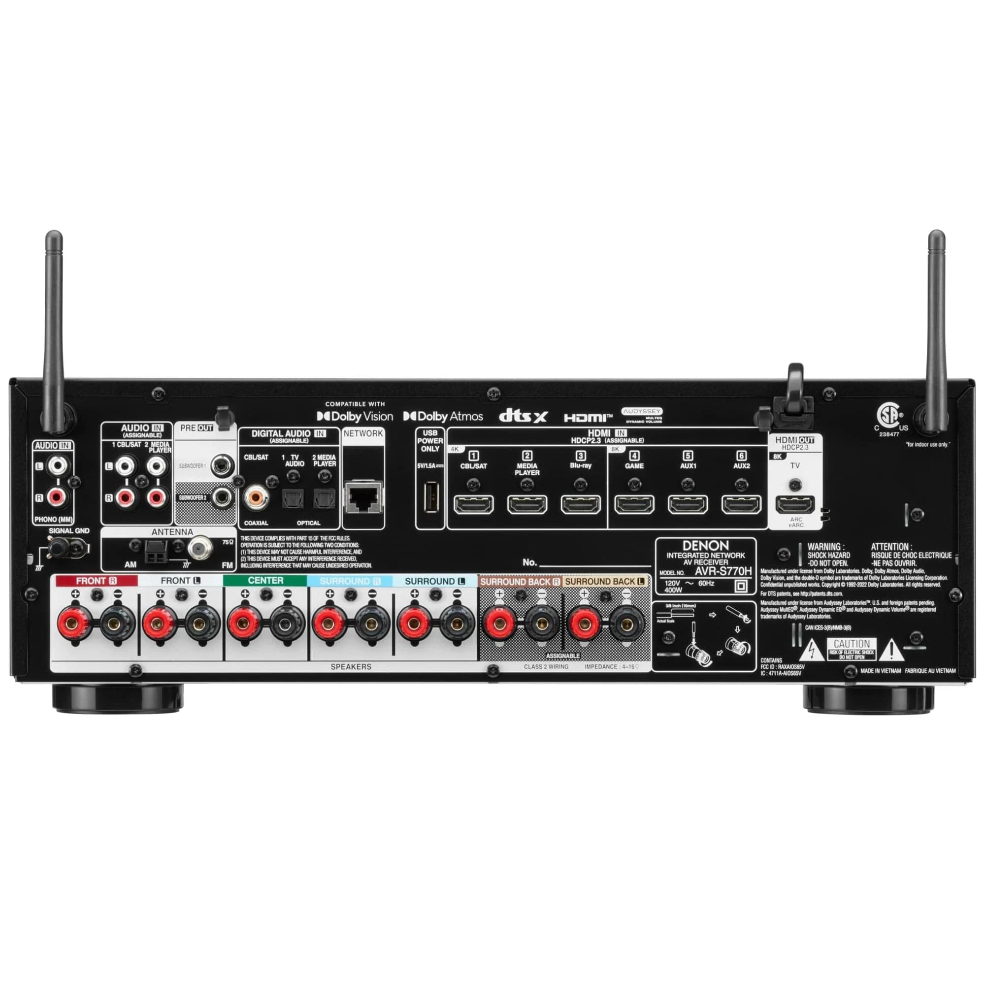 Denon AVR-S770H 7.2 Ch. 8K AV Receiver