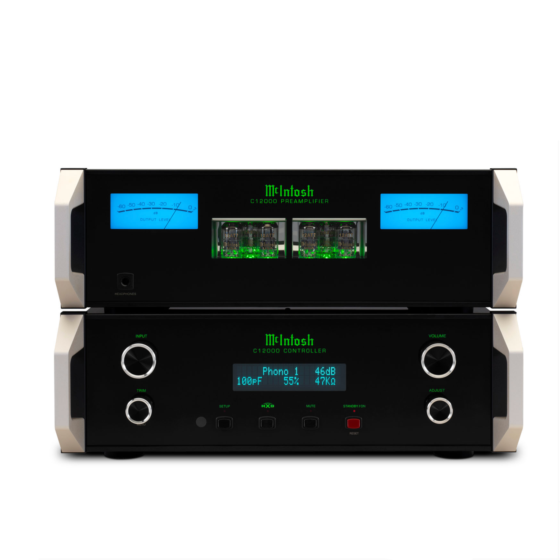 McIntosh C12000 & ST12000 AN 2-Channel Solid State and Vacuum Tube Preamplifier