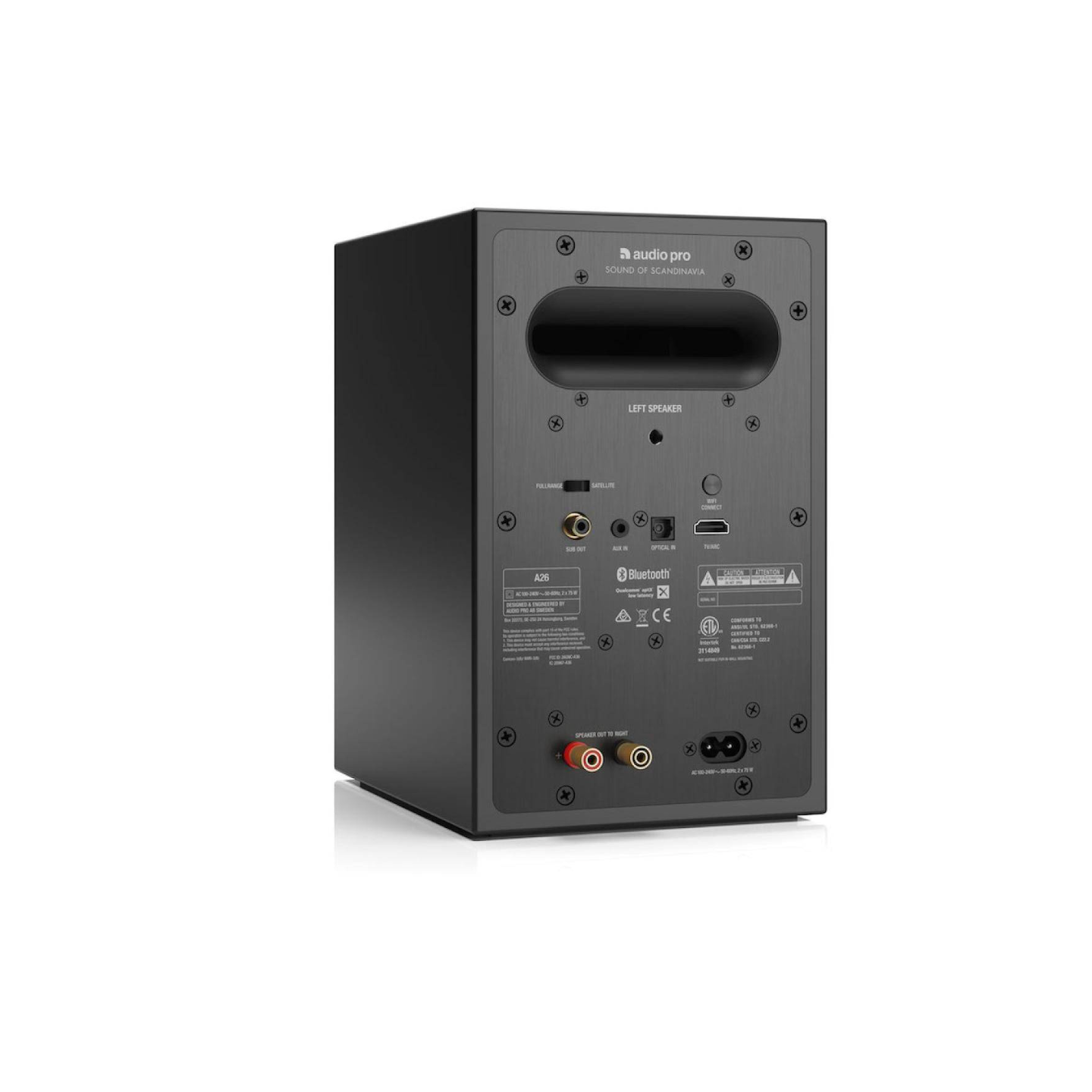 Audio Pro A28 Wireless Bookshelf Speakers (Black)