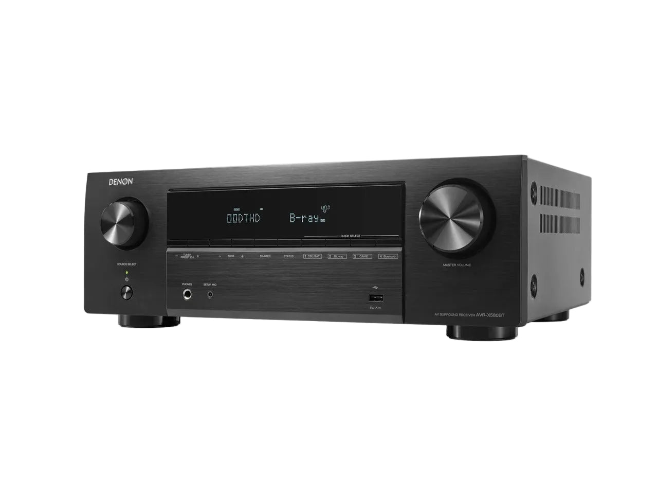 Denon AVR-X580BT 5.2 Channel 8K & 3D Audio Experience AV Receiver