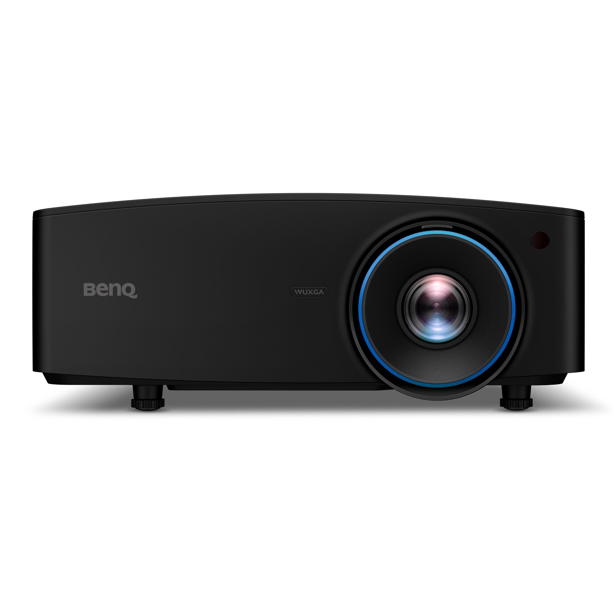 Black BenQ projector on a white background