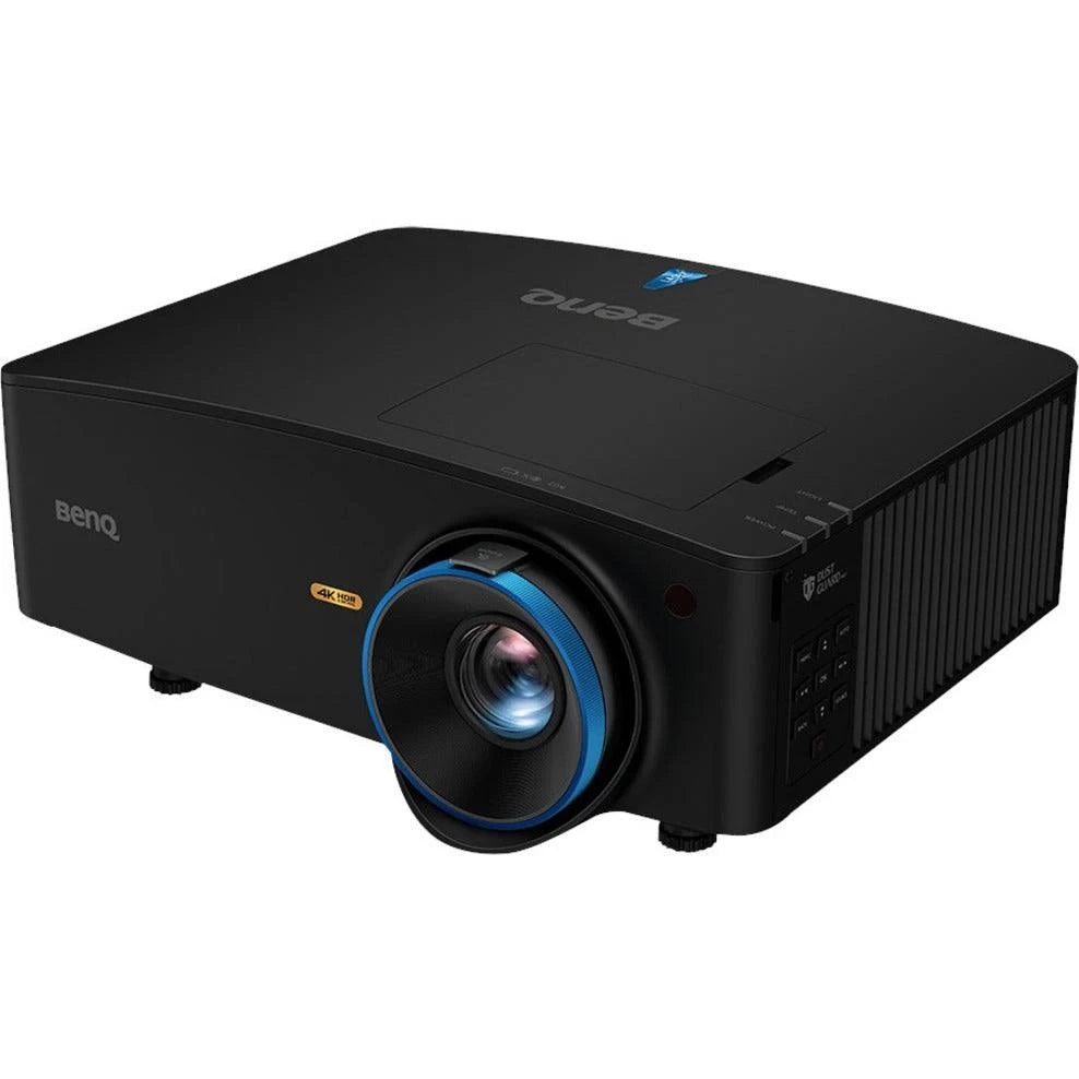 Black BenQ projector on a white background